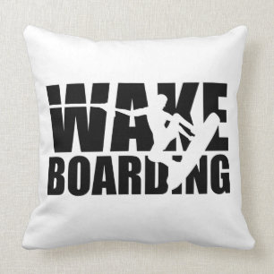 Wakeboarding Throw Pillow