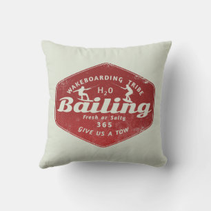 Wakeboarding Wakeboarder Throw Pillow