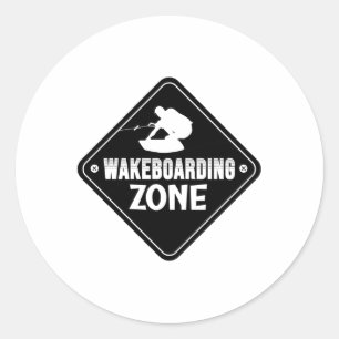Wakeboarding Zone Wakeboard Wake Wakeboarder Classic Round Sticker