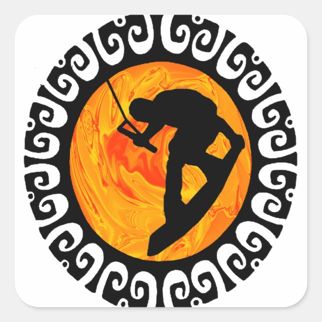 WAKEBOARDS A GO SQUARE STICKER (Front)