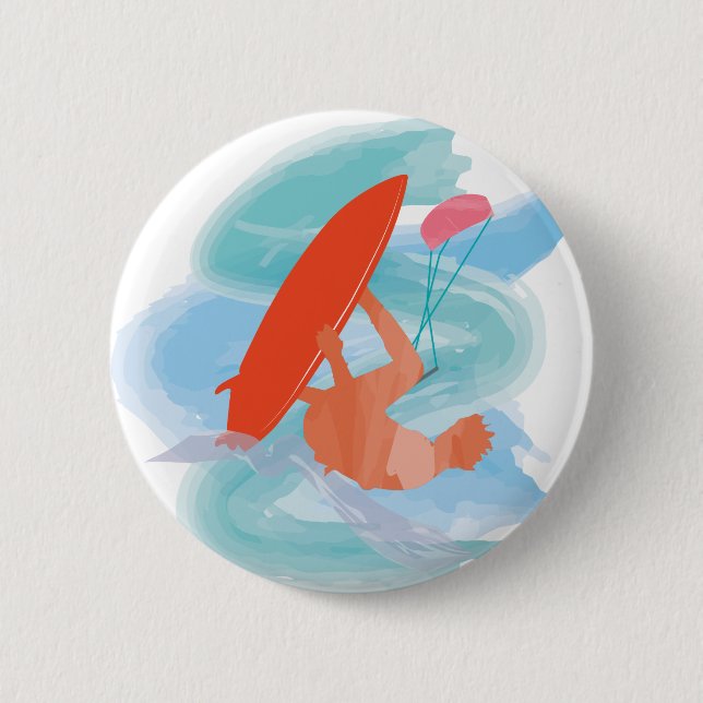 Wakestyle by Shirt to Design 2 Inch Round Button (Front)
