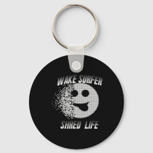 Wakesurfer Wake Surf Water Skiing Lake Sport Shred Keychain