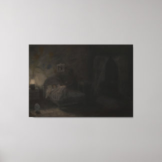 Waking nightmare - Oil painting Canvas Print