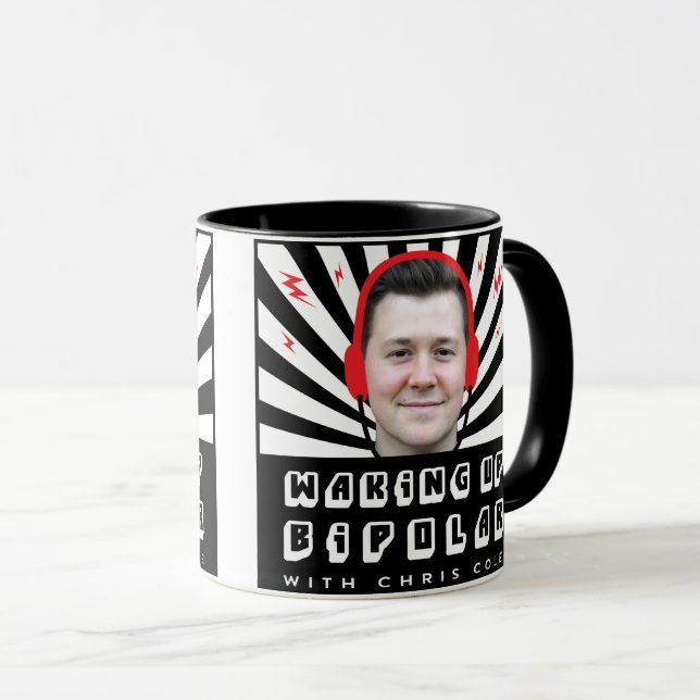Waking Up Bipolar Podcast Mug (Front Right)