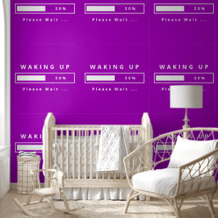 Waking Up Please Wait Funny Customizable Wallpaper