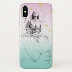 Waking up Woman Swimming Pastel colours Surreal ar Case-Mate iPhone Case