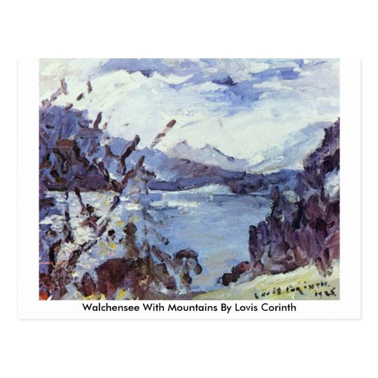 Walchensee With Mountains By Lovis Corinth Postcard