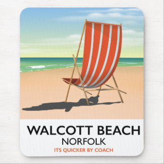 Walcott Beach, Norfolk seaside poster Mouse Pad