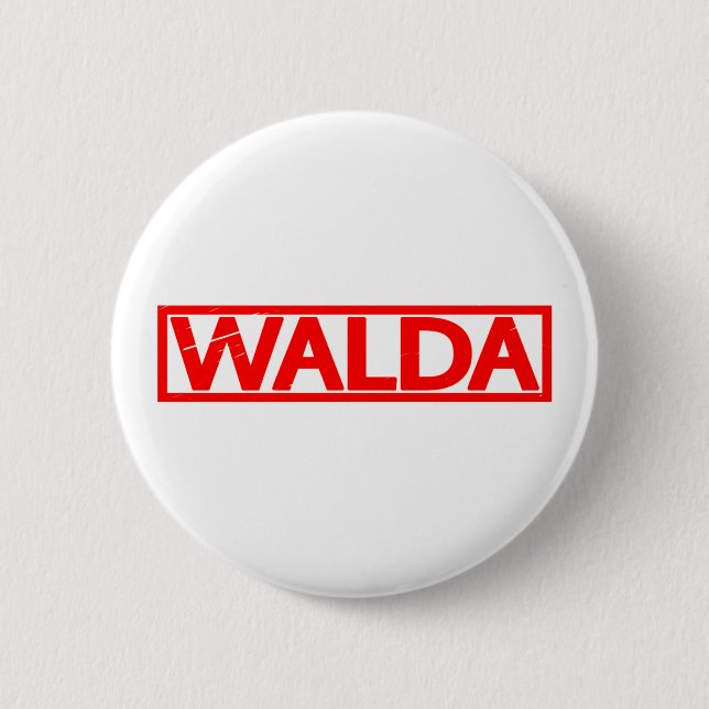 Walda Stamp 2 Inch Round Button (Front)