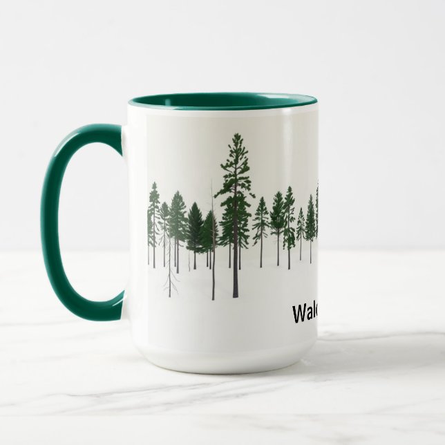 Waldeinsamkeit Forest Solitude Aesthetic Mug (Left)