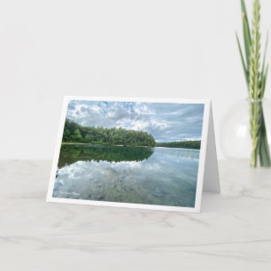 Walden Pond-clouds in the pond  Holiday Card