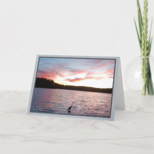 Walden Pond: Heron with quote Card