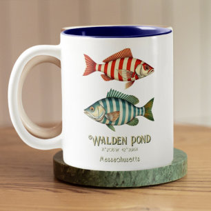 Walden Pond Massachusetts fish Mug