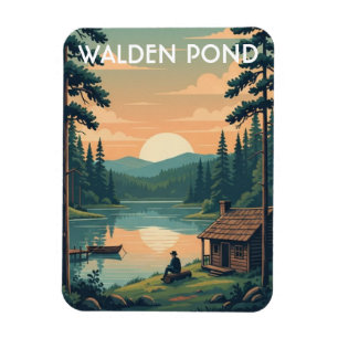 Walden Pond Massachusetts Travel Magnet