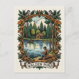 Walden Pond Massachusetts Travel Postcard
