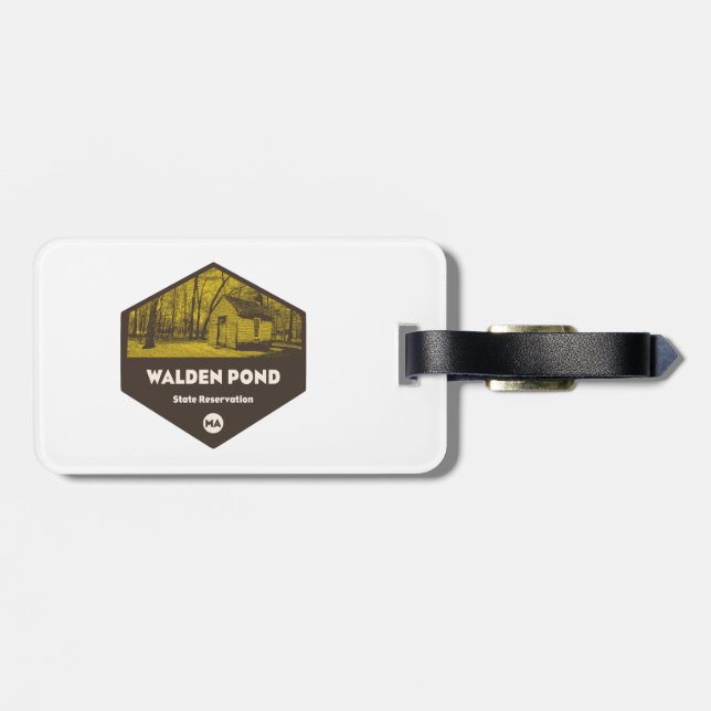 Walden Pond State Reservation Massachusetts Luggage Tag (Back Horizontal)