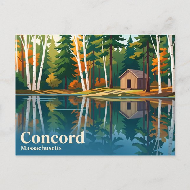 Walden Pond State Reservation USA Postcard (Front)