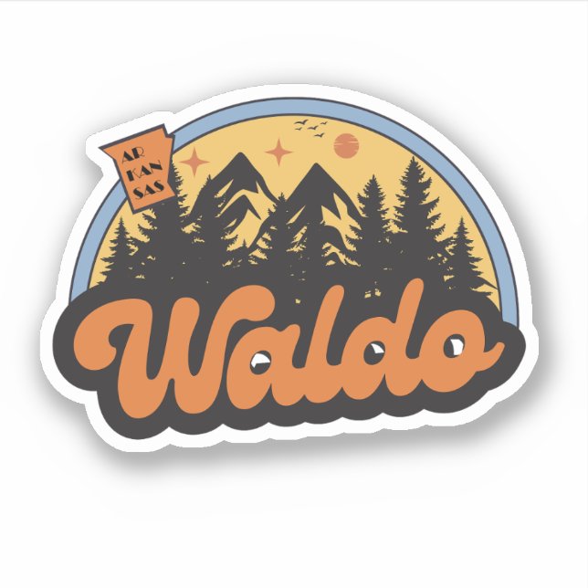 Waldo, Arkansas  Sticker (Front)