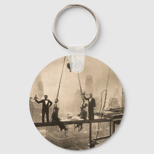 Waldorf Astoria Old Sepia Photo Keychain