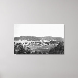 Waldport, Oregon Town View Looking North Canvas Print