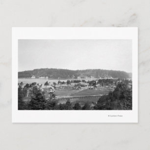 Waldport, Oregon Town View Looking North Postcard