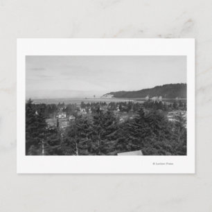 Waldport, Oregon Town View Looking West Postcard