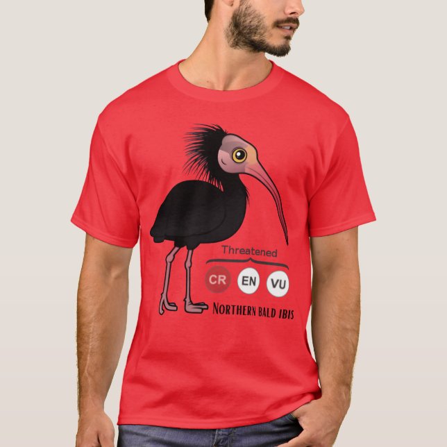 Waldrapp Critically Endangered bird friend T-Shirt (Front)