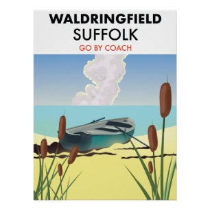 Waldringfield Suffolk ravel poster. Poster