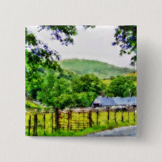 WALES 2 INCH SQUARE BUTTON (Front)