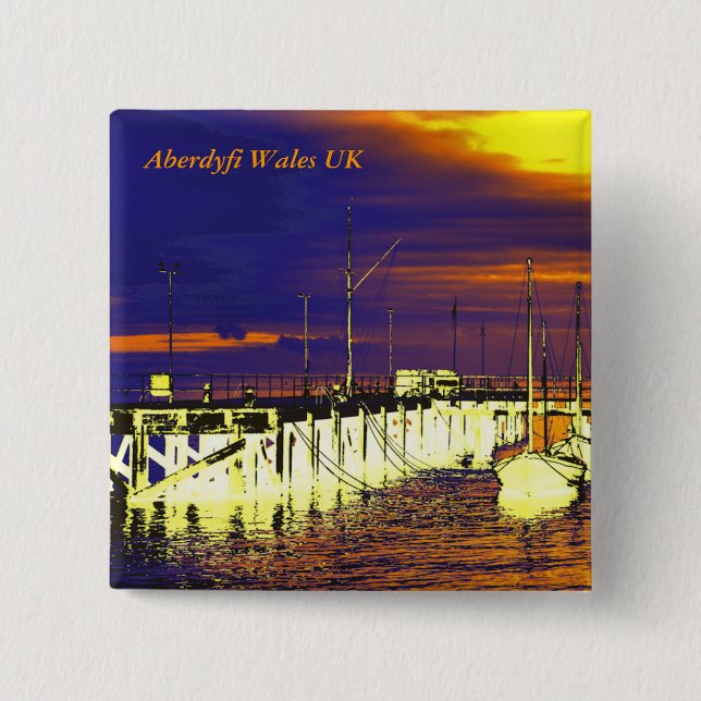 WALES 2 INCH SQUARE BUTTON (Front)