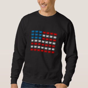 Wales American Flag Welsh Dragon Cymru Sweatshirt