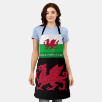 Wales apron, Welsh Flag, Cymru / Chefs kitchen