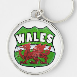 WALES BADGE KEYCHAIN