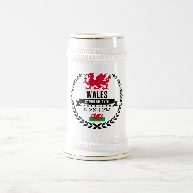 Wales Beer Stein (Center)