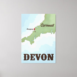 Wales, British Isles Vintage Travel poster. Canvas Print