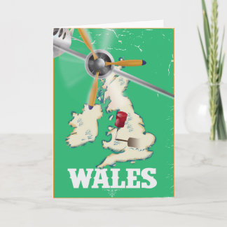Wales, British Isles Vintage Travel poster Holiday Card