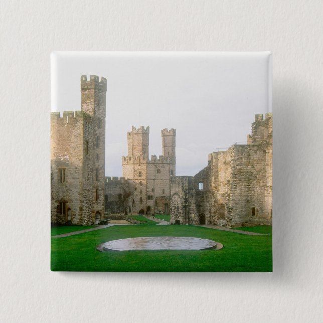 Wales, Caernarfon castle, one of Edward's 2 Inch Square Button (Front)