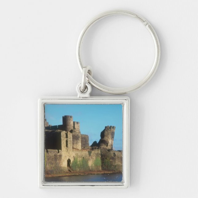 Wales - Caerphilly castle, with a view of the Keychain (Front)