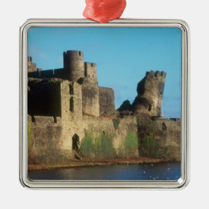 Wales - Caerphilly castle, with a view of the Metal Ornament
