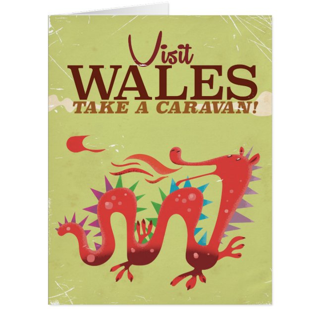 Wales Caravan Vacation vintage poster (Front)