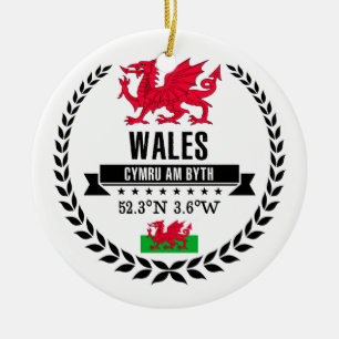 Wales Ceramic Ornament