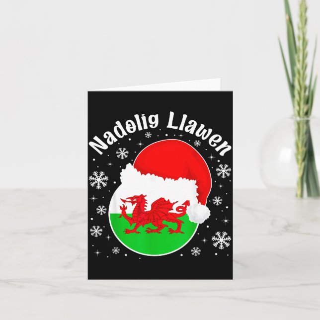 Wales Christmas Welsh Christmas Greeting Nadolig L Card (Front)
