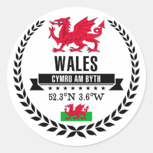 Wales Classic Round Sticker