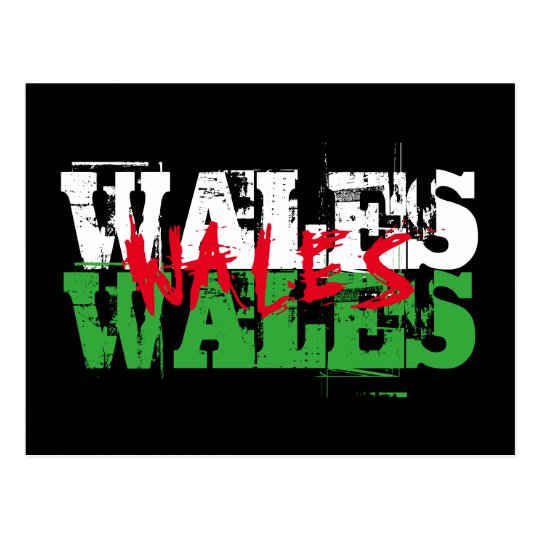 Wales - Colours of the Welsh Flag Postcard