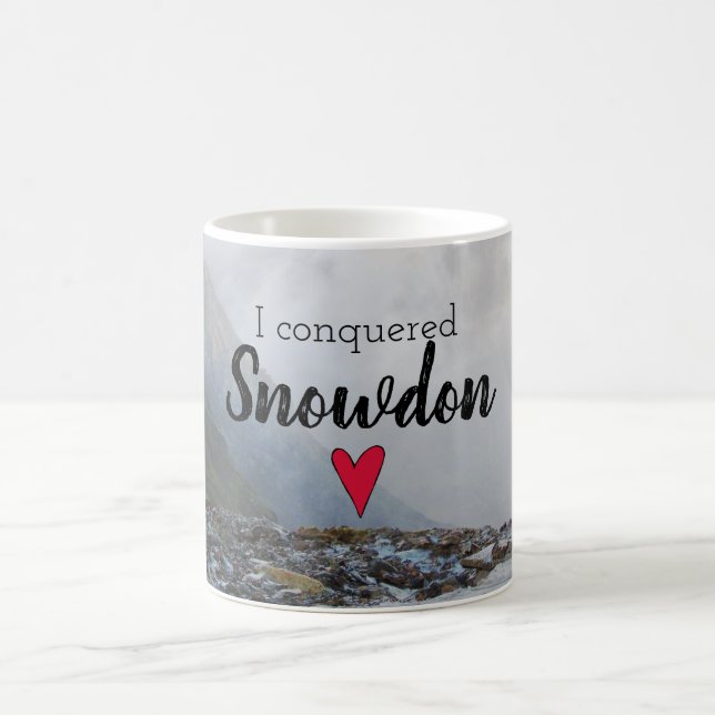 Wales Conquered Snowdon Landscape Welsh Stream Coffee Mug (Center)