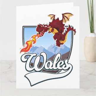 Wales Dragon logo Card