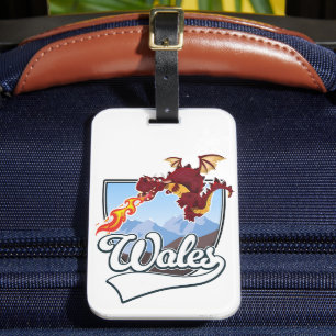 Wales Dragon logo  Luggage Tag