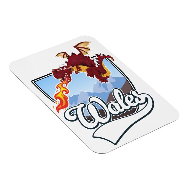 Wales Dragon logo  Magnet (Right Side)