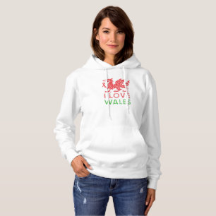 Wales Dragon Love Hoodie