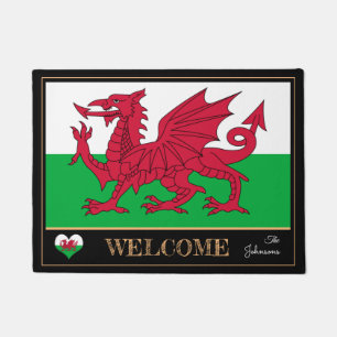 Wales Emblem, Welsh Flag mats Cymru /sport Welcome